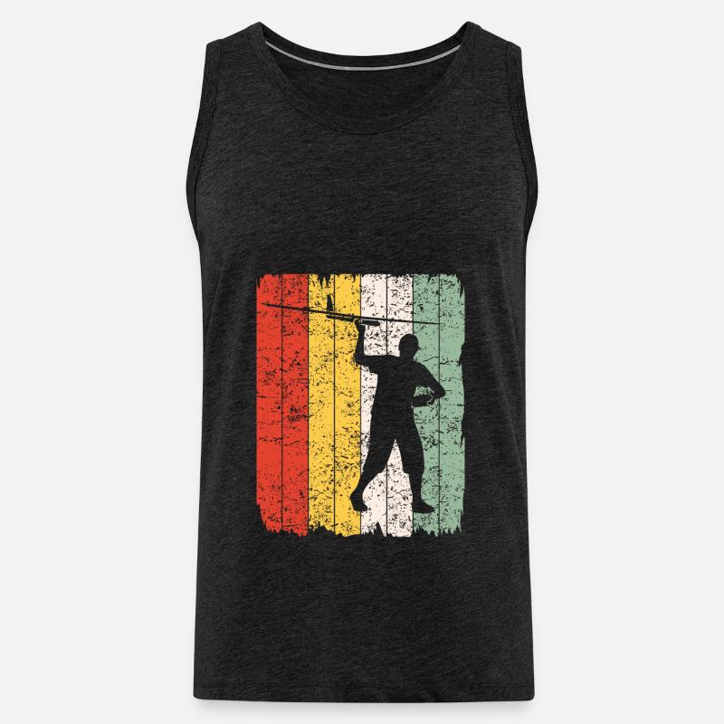 Modellflug Modellbauer Flugzeug Retro Geschenk - Männer Premium Bio Tank Top - Anthrazit