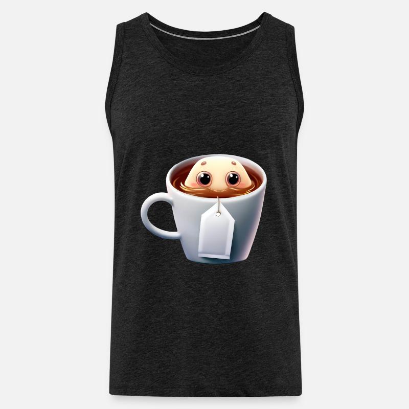 Genießerischer Teebeutel - Männer Premium Bio Tank Top - Anthrazit