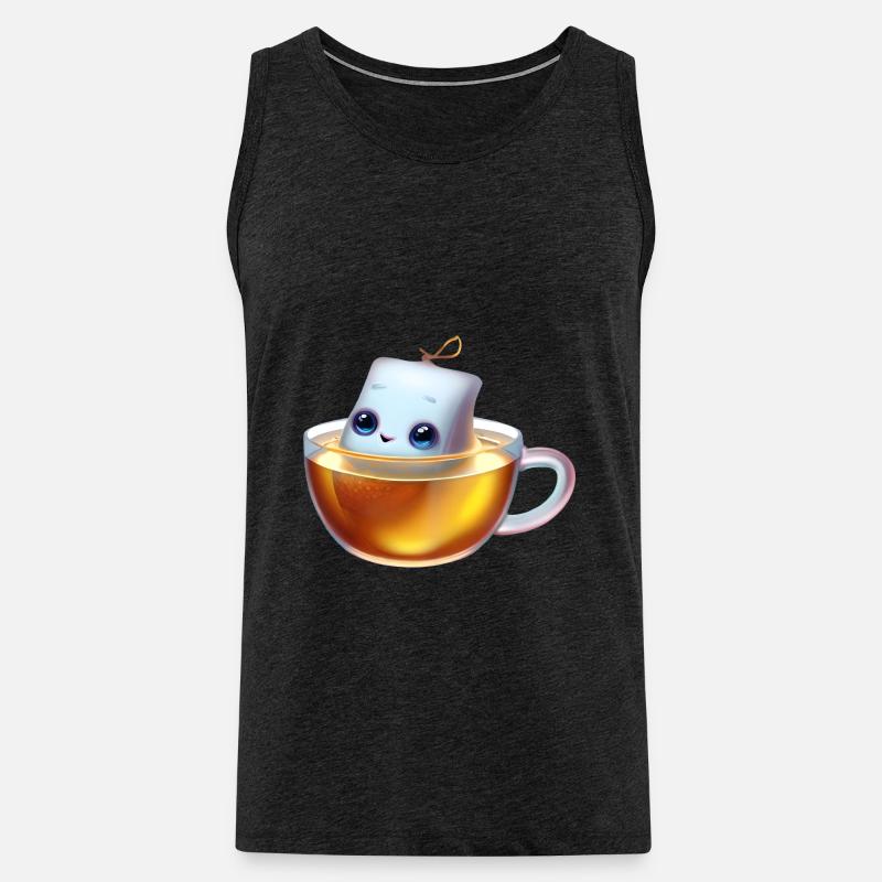 Genießerischer Teebeutel - Männer Premium Bio Tank Top - Anthrazit