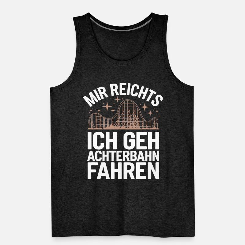 Achterbahn Freizeitpark Roller Coaster Männer Premium Bio Tank Top