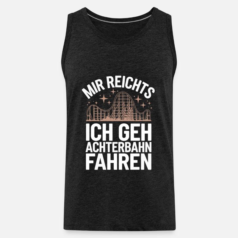 Achterbahn Freizeitpark Roller Coaster - Männer Premium Bio Tank Top - Anthrazit