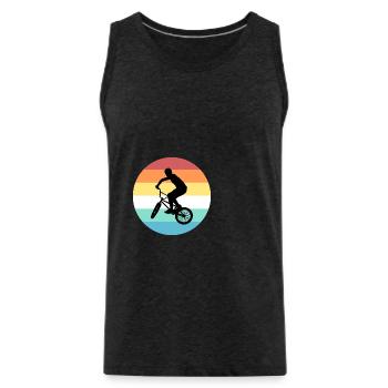 BMX - Männer Premium Bio Tank Top - Anthrazit - Vorne - AI Model Male 185 dark (185cm)