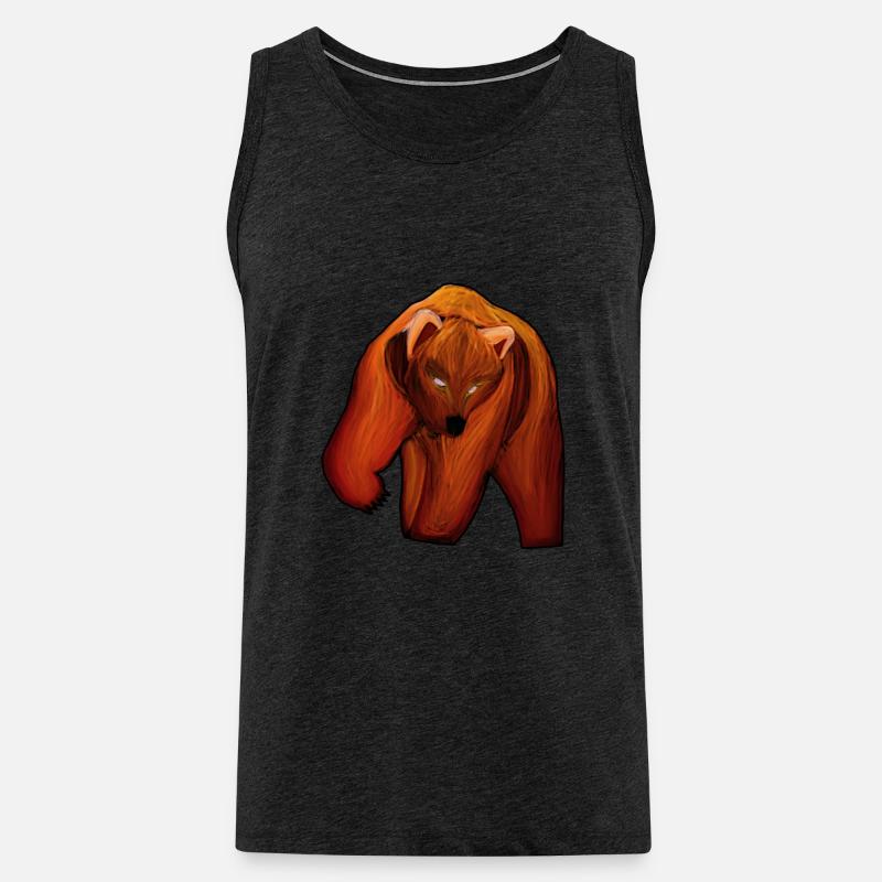 Bär - Männer Premium Bio Tank Top - Anthrazit