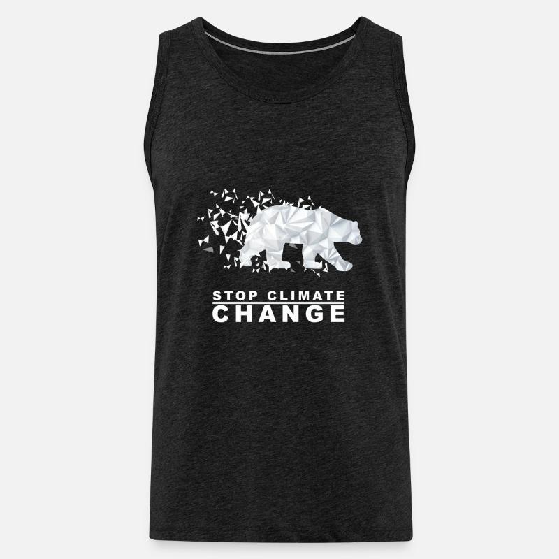 Stop Climate Change Eisbär - Männer Premium Bio Tank Top - Anthrazit