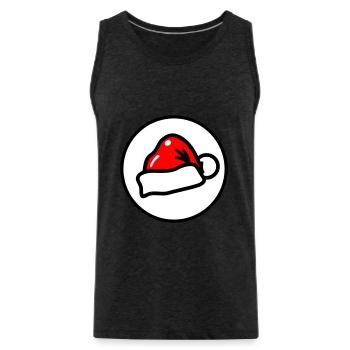 Chapeau de Noël Noël Casquette de Noël Père Noël - Débardeur bio Premium Homme - charbon - Devant - Alexander (188cm)