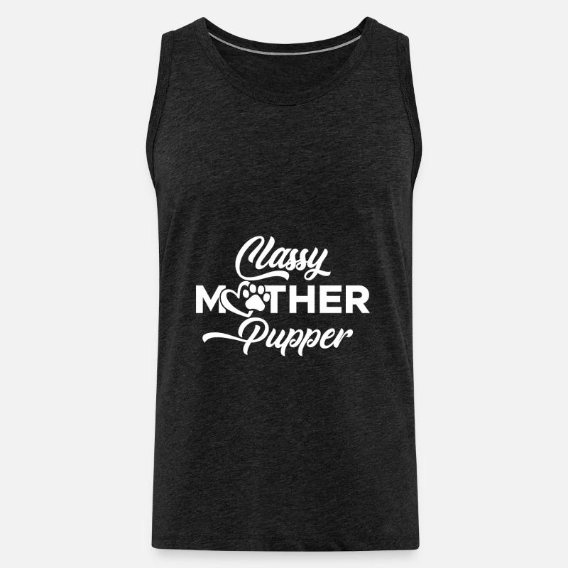 Edle Welpenmutter - Männer Premium Bio Tank Top - Anthrazit