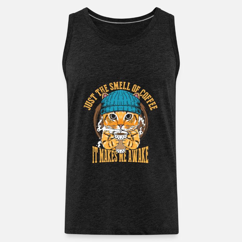 Nur Der Geruch Von Kaffee - Männer Premium Bio Tank Top - Anthrazit