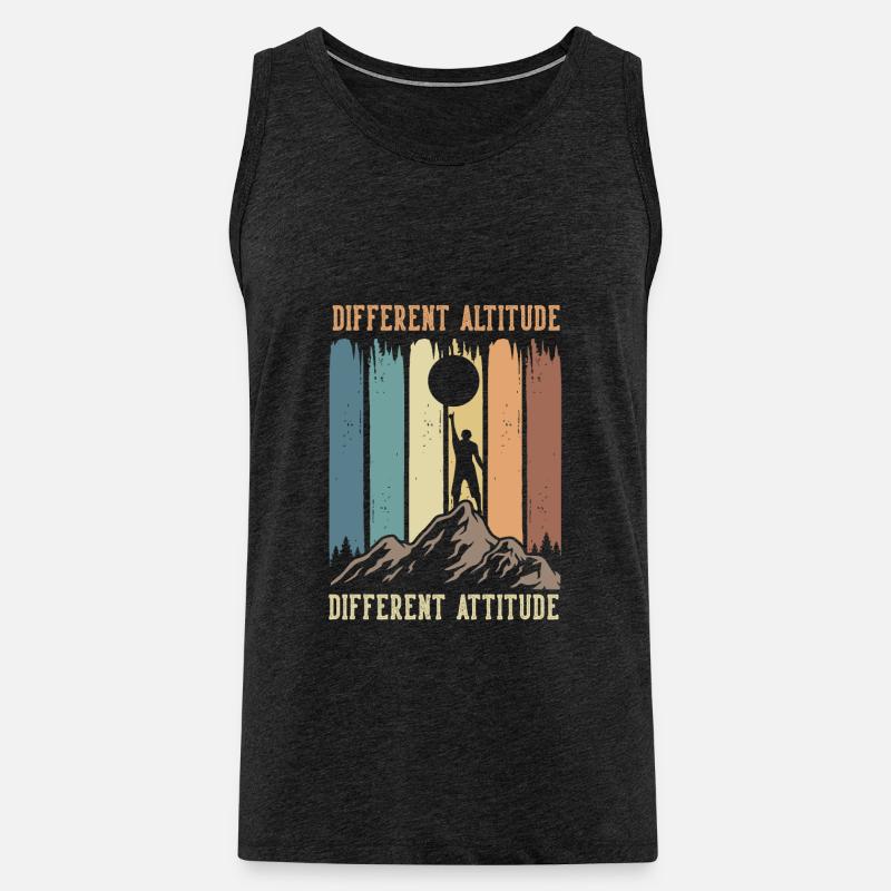 Different altitude different attitude - Männer Premium Bio Tank Top - Anthrazit