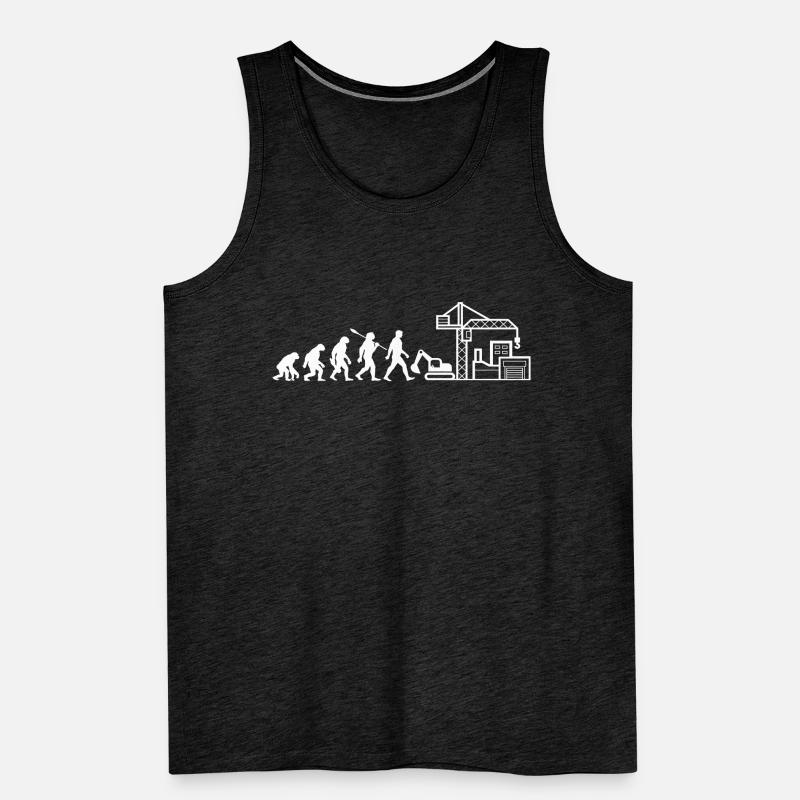 Evolution - Construction Site - Construction Worker Men's Premium Organic Tank Top