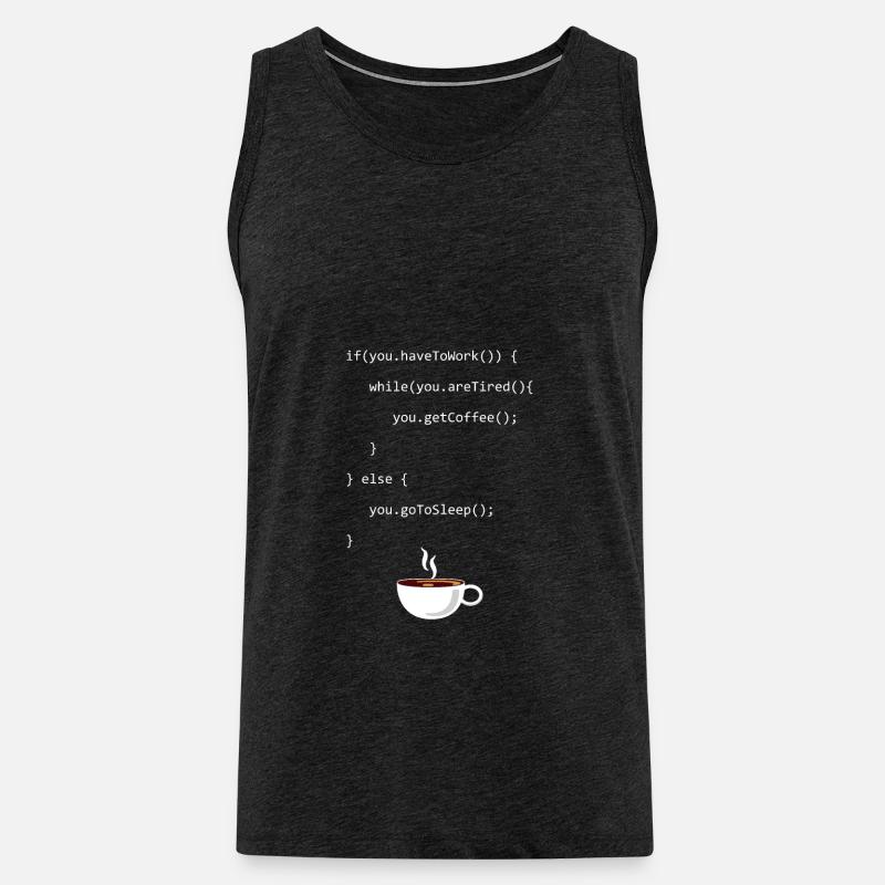 Programming Coffee Softwareingenieur Developer - Männer Premium Bio Tank Top - Anthrazit