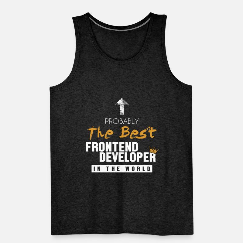Best Frontend Developer World Engineer Software Men's Premium Organic Tank Top