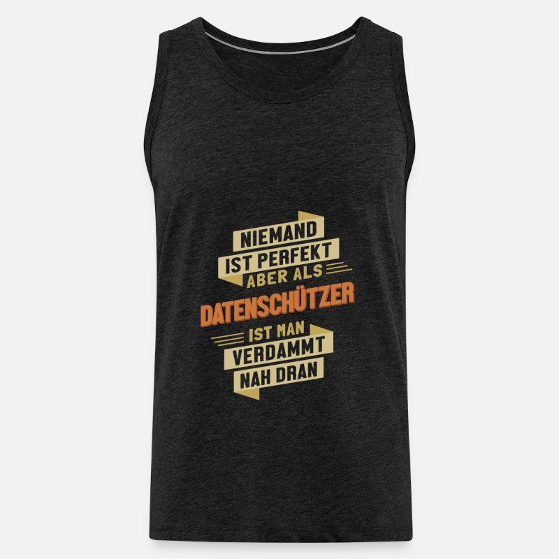 Datenschützer fast Perfekt Datenschützer - Männer Premium Bio Tank Top - Anthrazit
