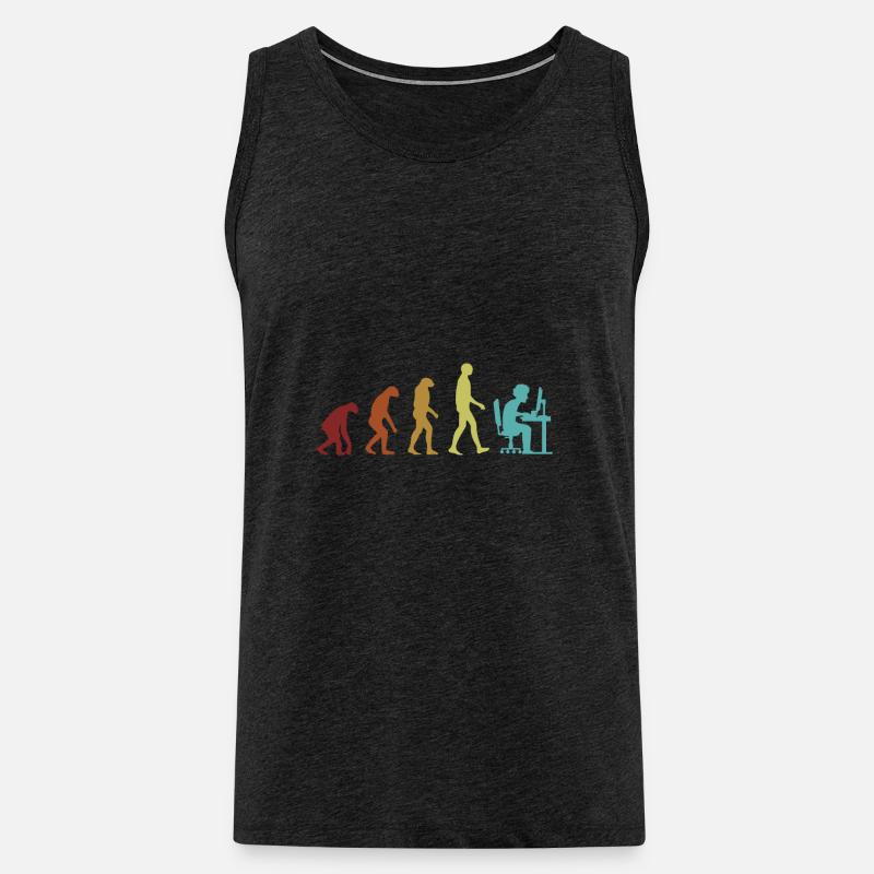 Programmer Evolution Softwareingenieur Coder - Männer Premium Bio Tank Top - Anthrazit