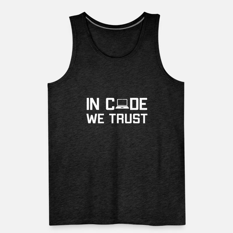 In Code We Trust Full Stack Coder Software Men's Premium Organic Tank Top