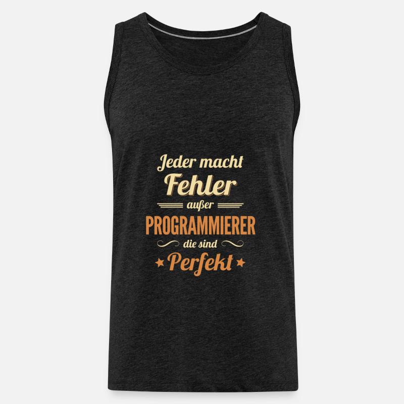 Programmierer sind Perfekt Developer Coder - Männer Premium Bio Tank Top - Anthrazit