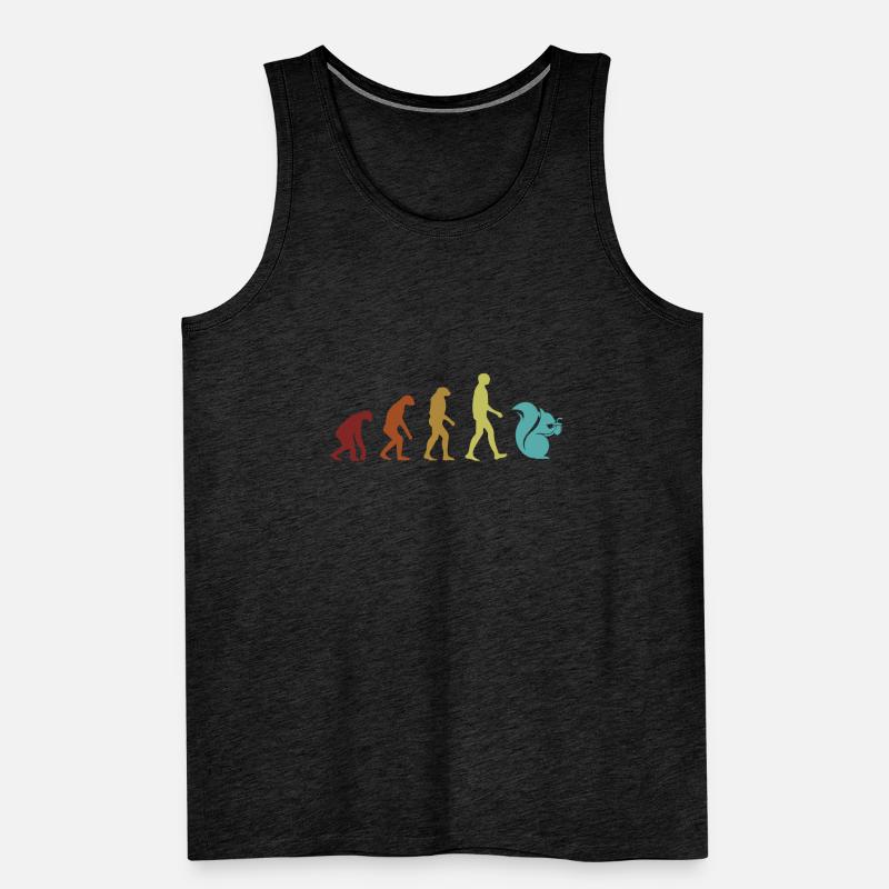 Squirrel Evolution Écureuil gris Squirrel Écureuil Débardeur bio Premium Homme