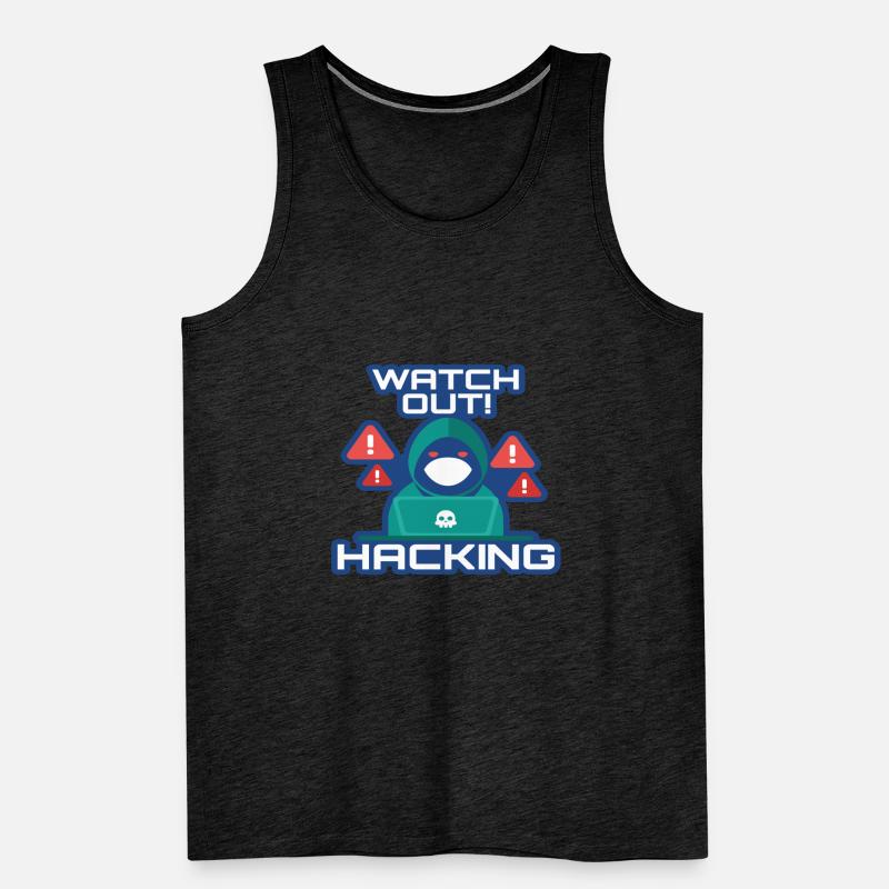 Watch Out Hacking Softwareingenieur Developer Männer Premium Bio Tank Top