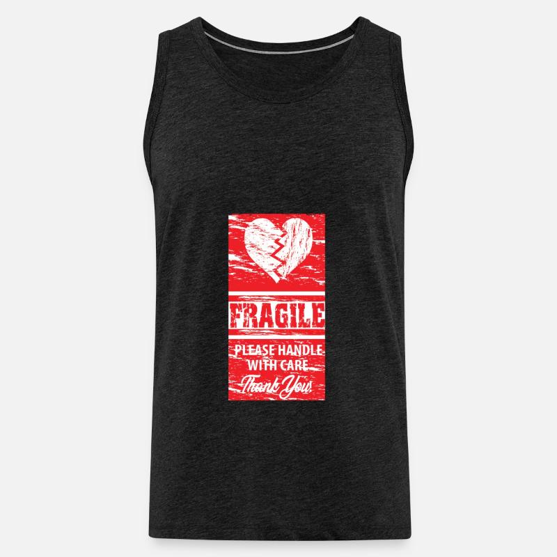 Liebe, Single, Herz, Geschenk, Geschenkidee - Männer Premium Bio Tank Top - Anthrazit