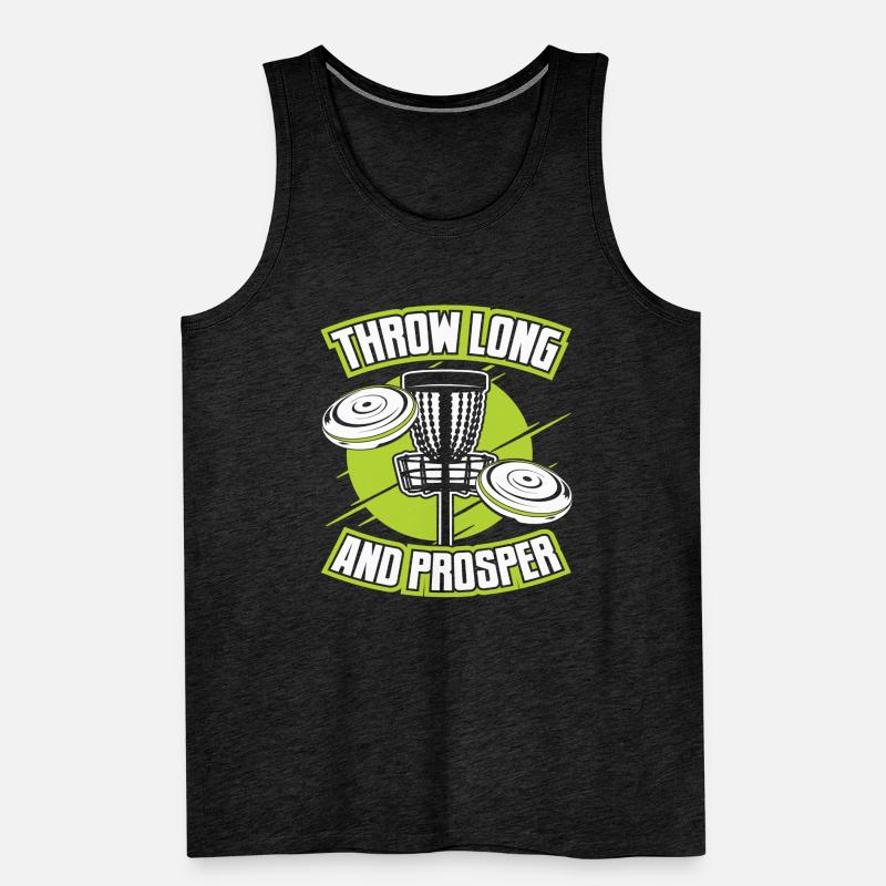 Throw Long And Prosper Basket Disc Disc Golfer Men's Premium Organic Tank Top