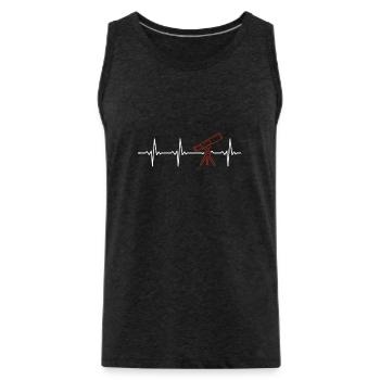 Astronomy Heartbeat Astronomiefotograf Kosmologe - Männer Premium Bio Tank Top - Anthrazit - Vorne - AI Model Male 185 dark (185cm)