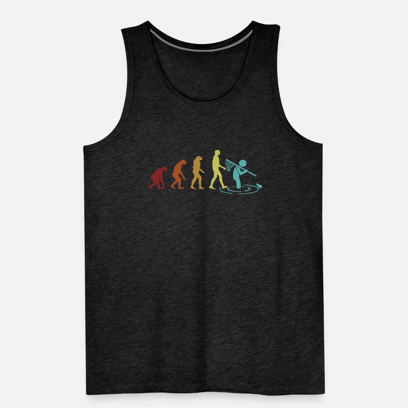 Frog Catching Evolution Toad Tadpole Frog Men's Premium Organic Tank Top