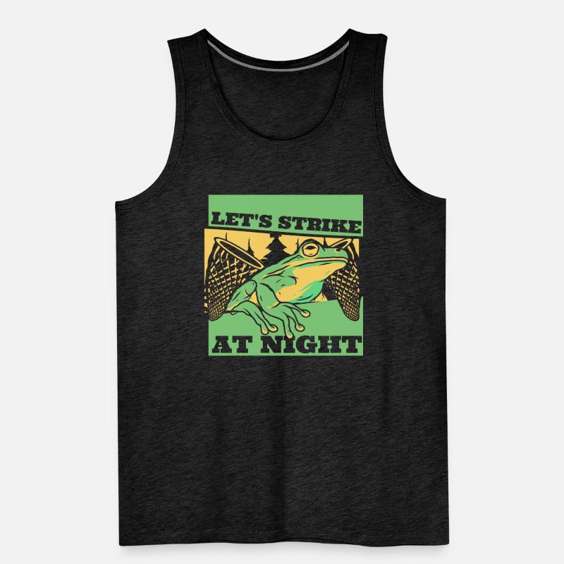 Let's Strike At Night Toad Tadpole Frog Men's Premium Organic Tank Top
