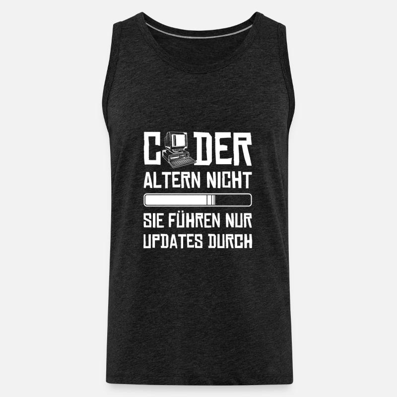 Coder Altern Nicht Developer Softwareingenieur - Männer Premium Bio Tank Top - Anthrazit