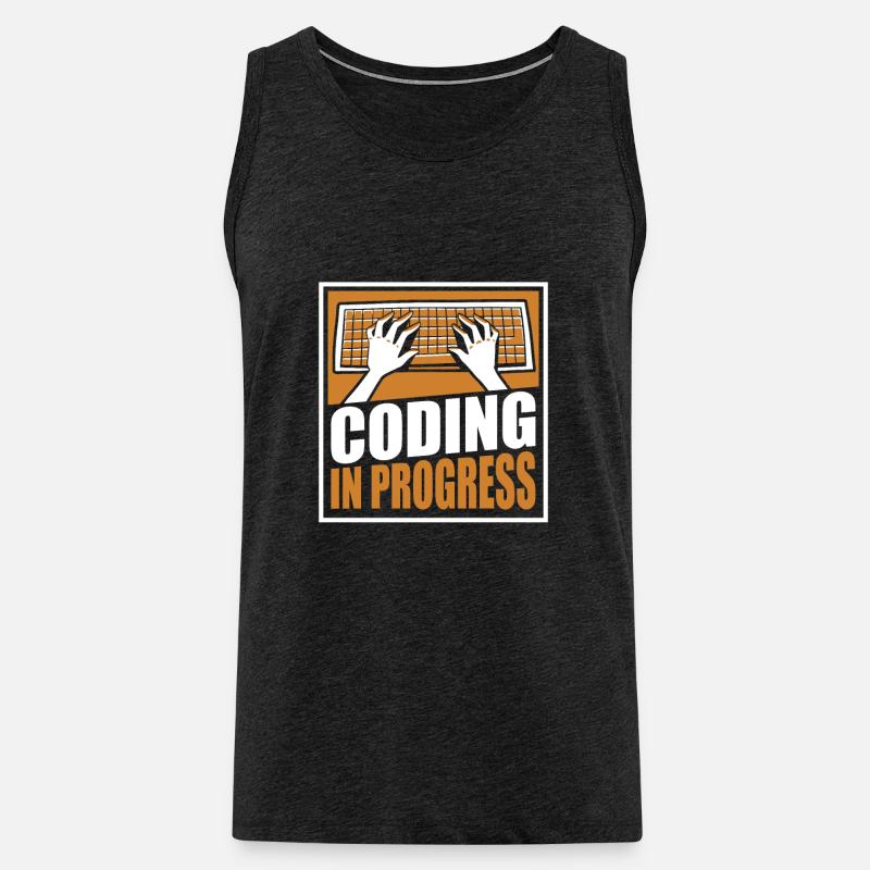 Coding In Progress Softwareingenieur Developer - Männer Premium Bio Tank Top - Anthrazit