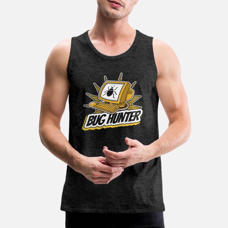 Bug Hunter Software Engineer Developer Coder Men's Premium Organic Tank Top