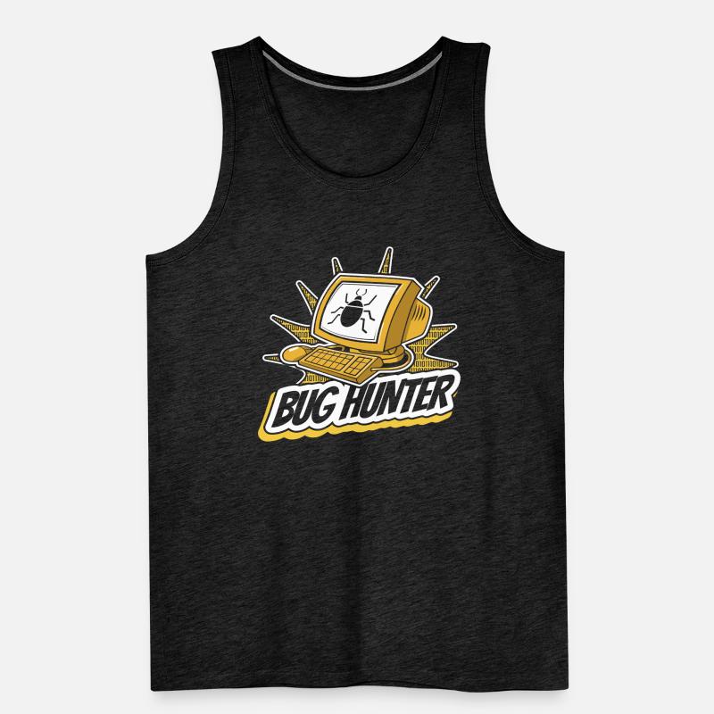 Bug Hunter Software Engineer Developer Coder Men's Premium Organic Tank Top