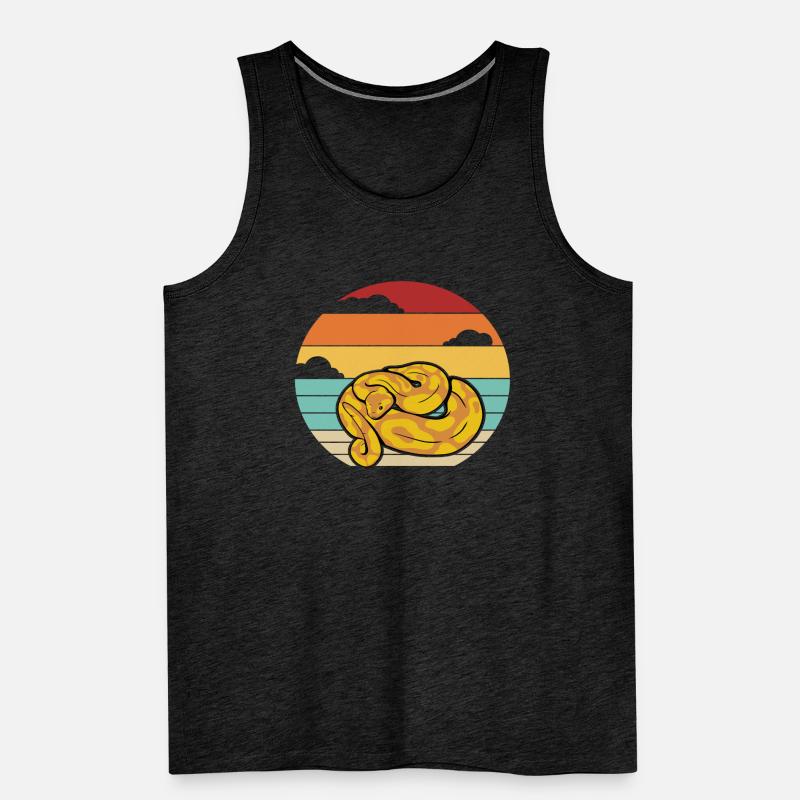 Retro Schlange Schuppenkriechtiere Python Banana Männer Premium Bio Tank Top