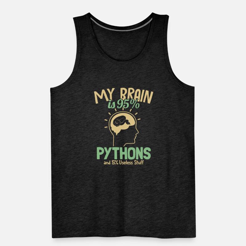 My Brain is 95% Pythons Python Schlange Banana Männer Premium Bio Tank Top