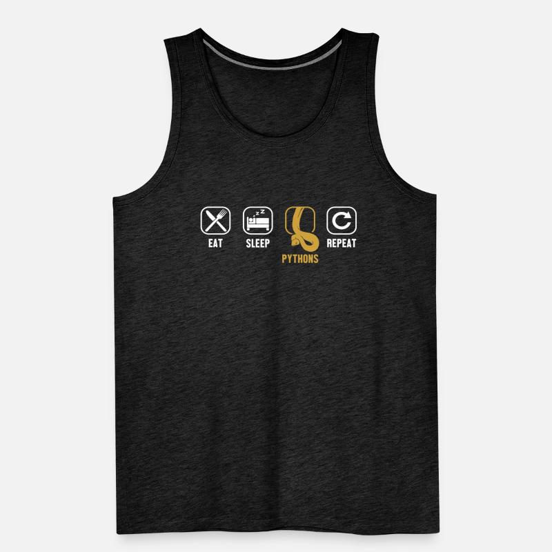 Eat Sleep Pythons Repeat Python Snake Banana Men's Premium Organic Tank Top