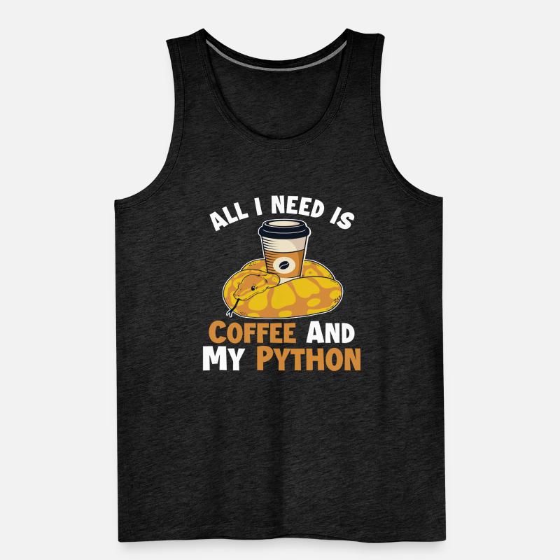 Café et Python Python Snake Banana Ball Débardeur bio Premium Homme