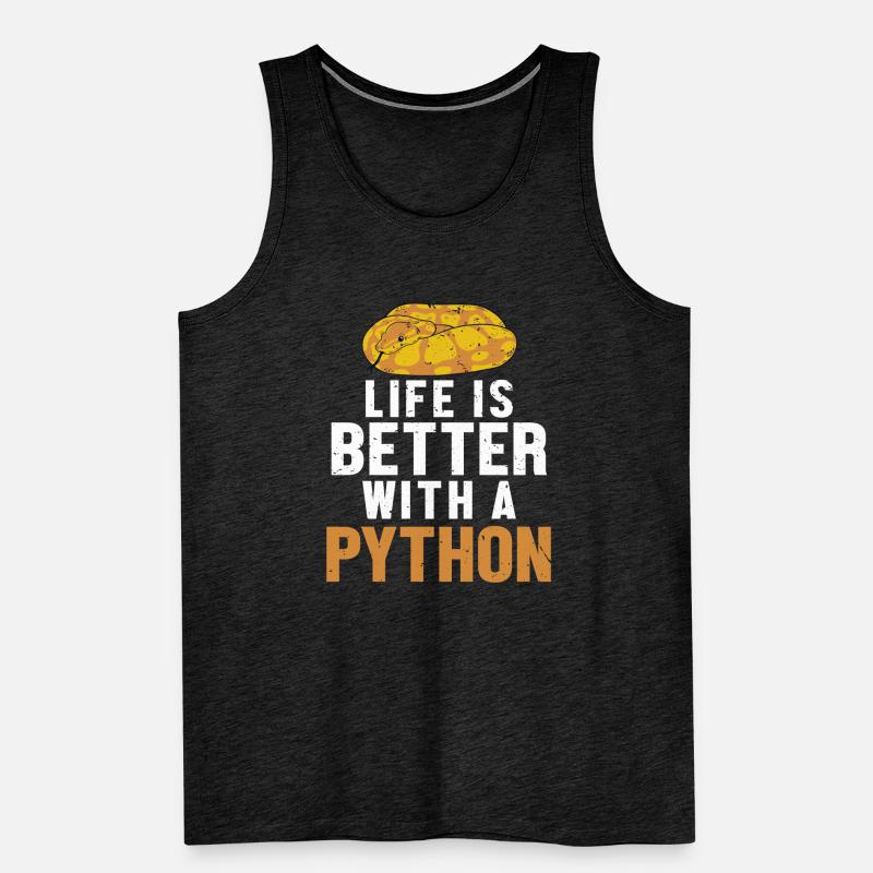 La vie est meilleure avec une boule de banane serpent Python Débardeur bio Premium Homme