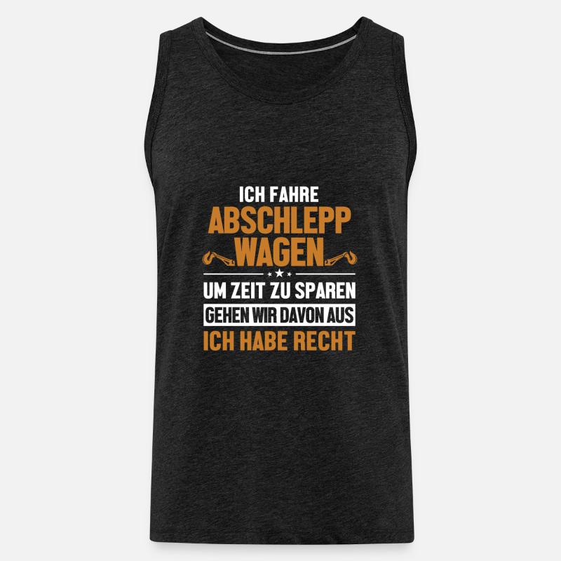 Abschleppwagen hat immer Recht Abschlepper - Männer Premium Bio Tank Top - Anthrazit