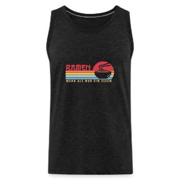 Ramen mehr als ein Essen Shoyu Bowl Miso Tonkotsu - Männer Premium Bio Tank Top - Anthrazit - Vorne - AI Model Male 185 dark (185cm)
