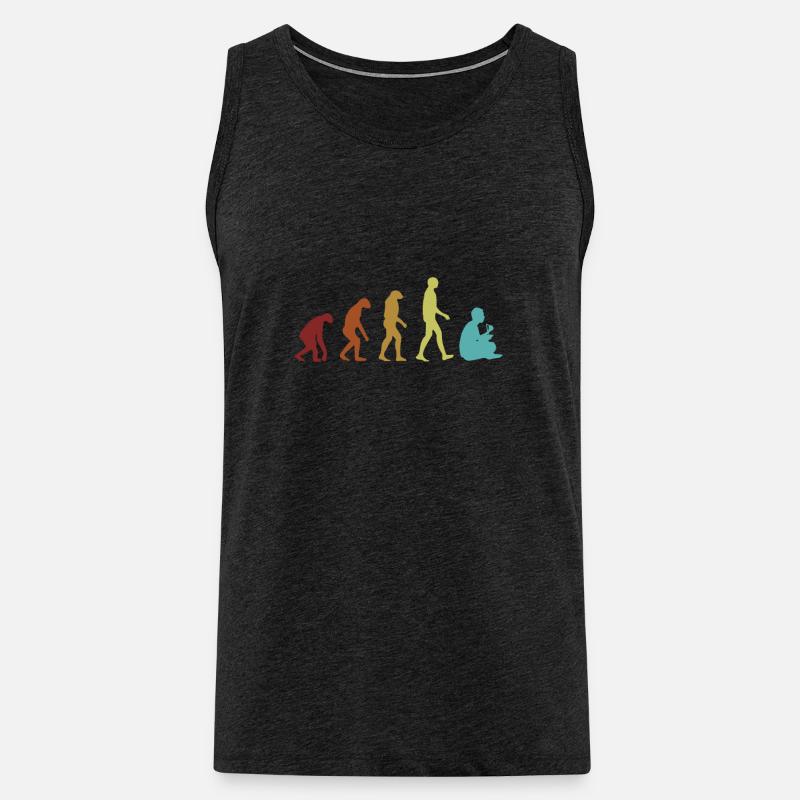 Ramen Evolution Schale Miso Shoyu Lover Tonkotsu - Männer Premium Bio Tank Top - Anthrazit
