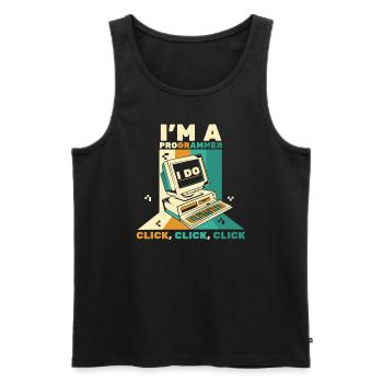 I'm A Programmer Click Softwareingenieur Coder - Männer Premium Bio Tank Top - Anthrazit - Vorne - AI Model Male 185 dark (185cm)