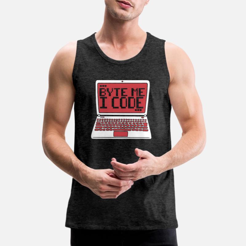 Byte Me I Code Developer Softwareentwickler Männer Premium Bio Tank Top