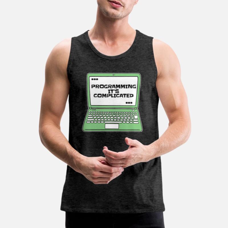Programming It's Complicated Developer Coder Men's Premium Organic Tank Top