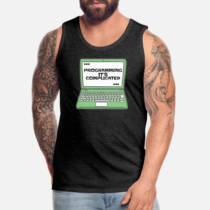 Programming It's Complicated Developer Coder Men's Premium Organic Tank Top