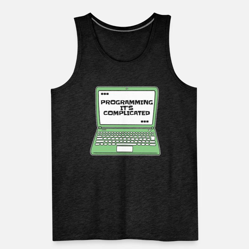 Programming It's Complicated Developer Coder Men's Premium Organic Tank Top