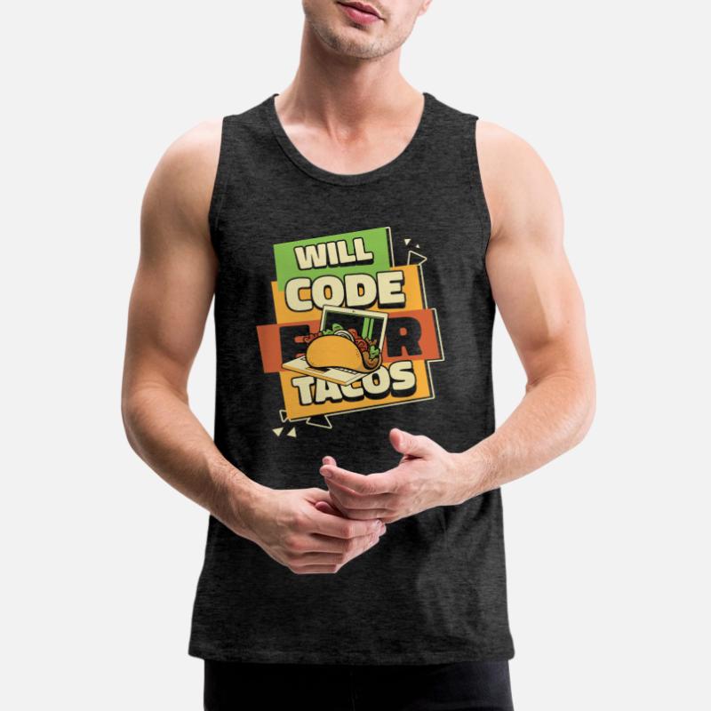 Will Code pour Tacos Développeur Codeur Programmeur Débardeur bio Premium Homme