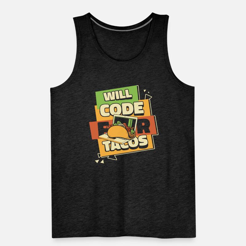 Will Code pour Tacos Développeur Codeur Programmeur Débardeur bio Premium Homme