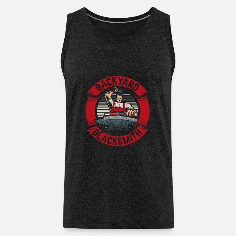 Backyard Blacksmith Blacksmith Forging - Männer Premium Bio Tank Top - Anthrazit