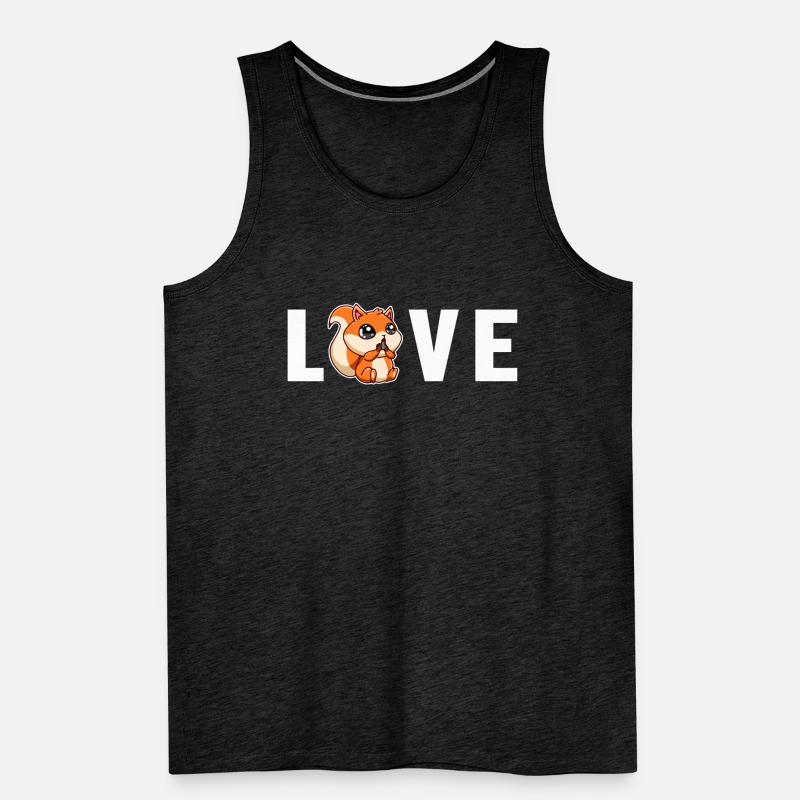 Love Fox Squirrel Grey Squirrel Men's Premium Organic Tank Top