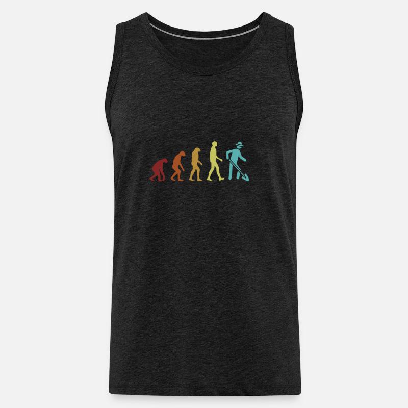 Farmer Evolution Bauer Landwirtschaft Biobauer - Männer Premium Bio Tank Top - Anthrazit