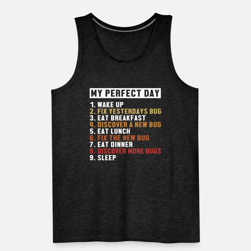 Correction de bugs Perfect Day Développeur Codeur Programmeur Débardeur bio Premium Homme