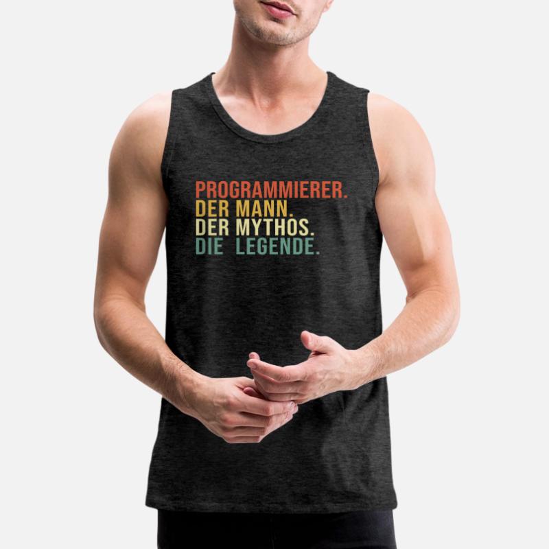 Programmierer Mann Mythos Legende Developer Männer Premium Bio Tank Top